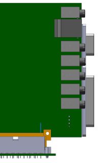 Side view of the Atlas/Janus/Ozy assembly showing the different connector protrusions.