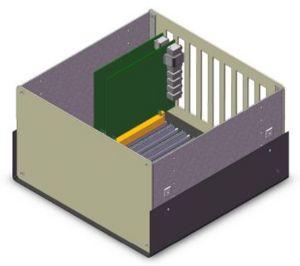 A solid model of the Ten-Tec BK-959 case with Atlas, Ozy, and Janus installed.