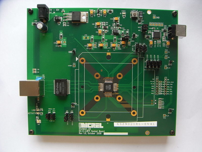File:Micrel evelauation board.JPG